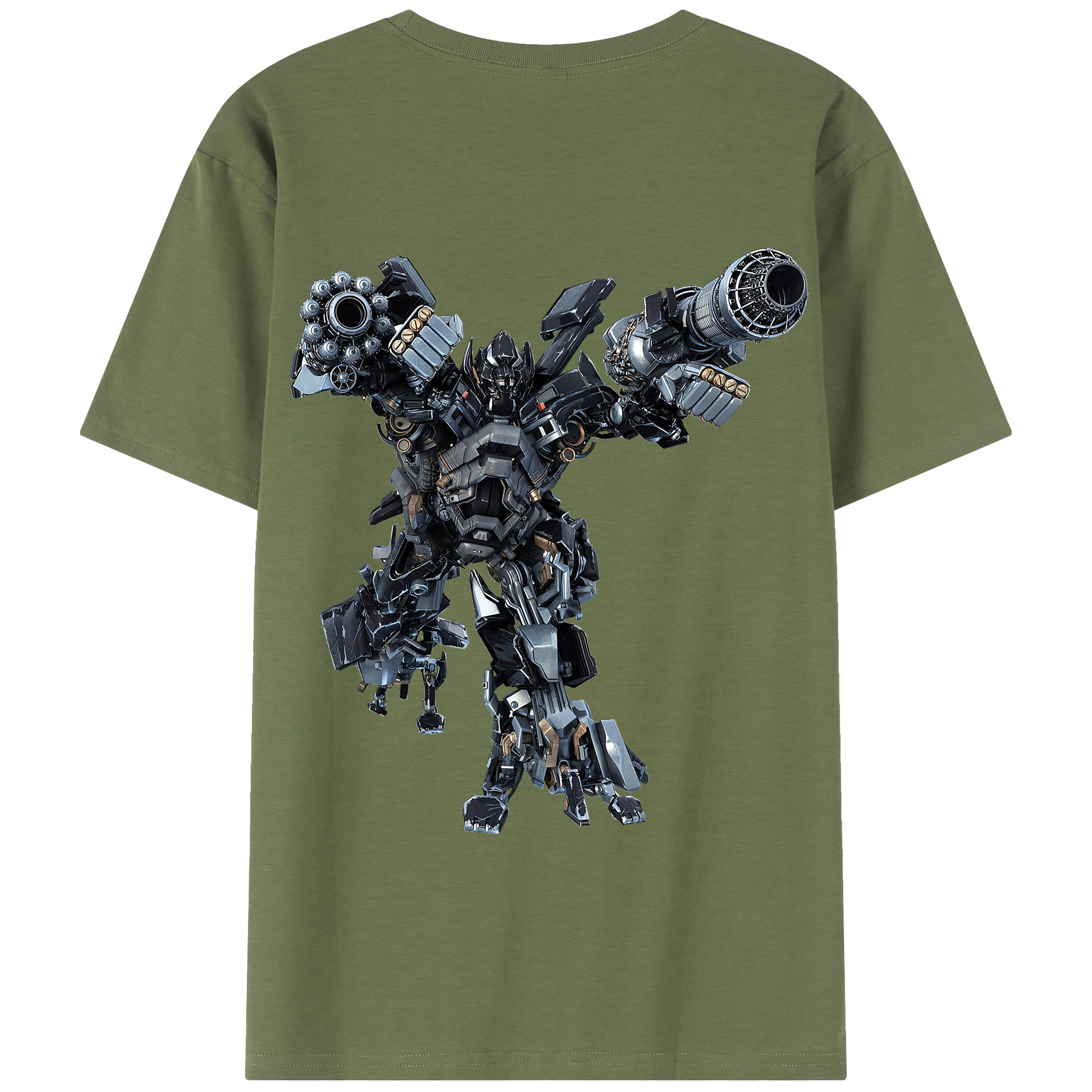 （画像用） Transformers トランスフォーマー 綿100％半袖Tシャツ（背面プリント）